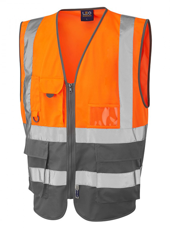 LYNTON ISO 20471 Class 2* Vest - Orange-Grey